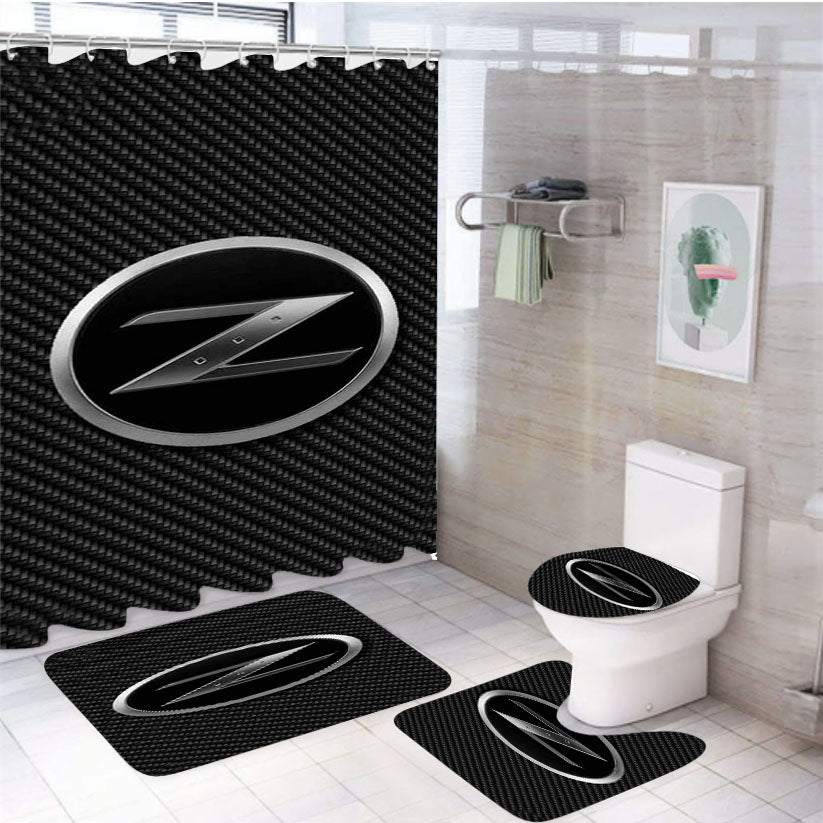 Nissan Z Logo 4Pcs Bathroom Set Shower Curtain