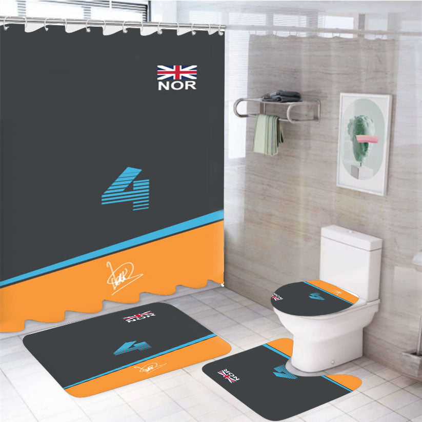 Norris - F1 4Pcs Bathroom Set Shower Curtain