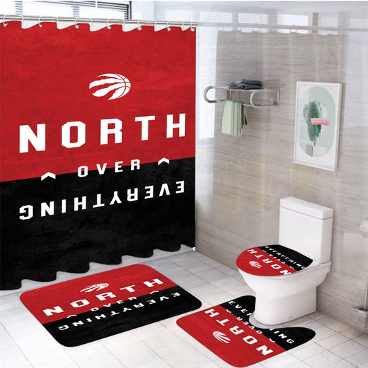 North Over Everything Toronto Raptors Quotes 4Pcs Bathroom Set Shower Curtain
