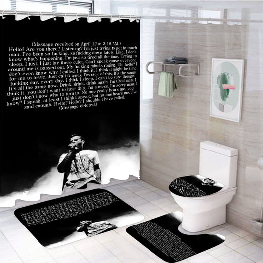 Note To Self Lyrics The Amity Affliction 4Pcs Bathroom Set Shower Curtain