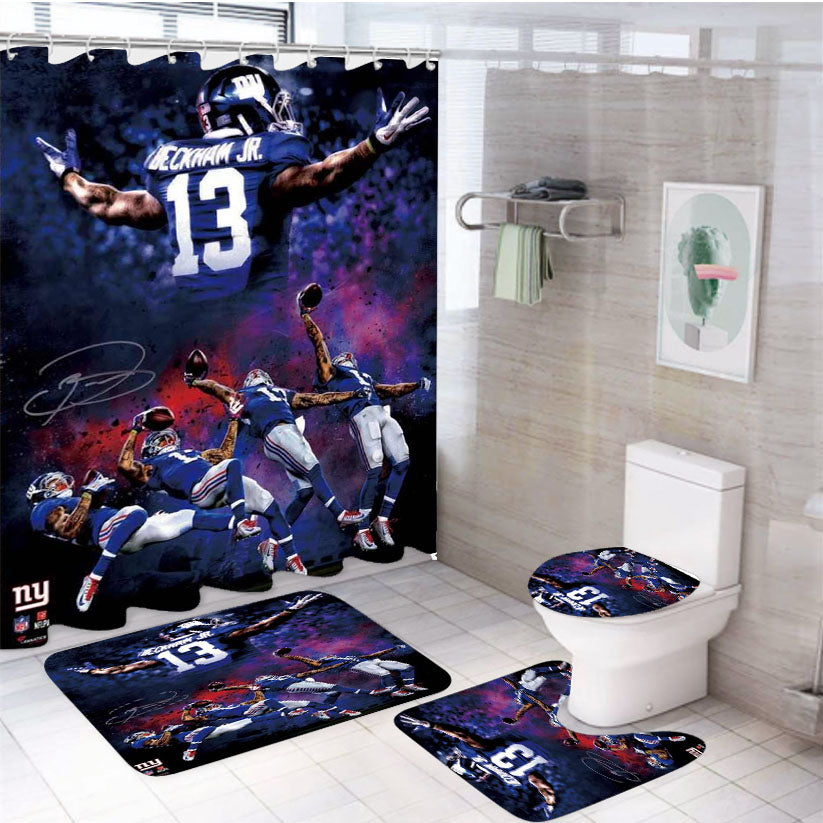 Odell Beckham Jr 13 Signature Art 4Pcs Bathroom Set Shower Curtain