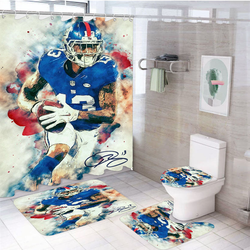 Odell Beckham Jr Signature Painting 4Pcs Bathroom Set Shower Curtain