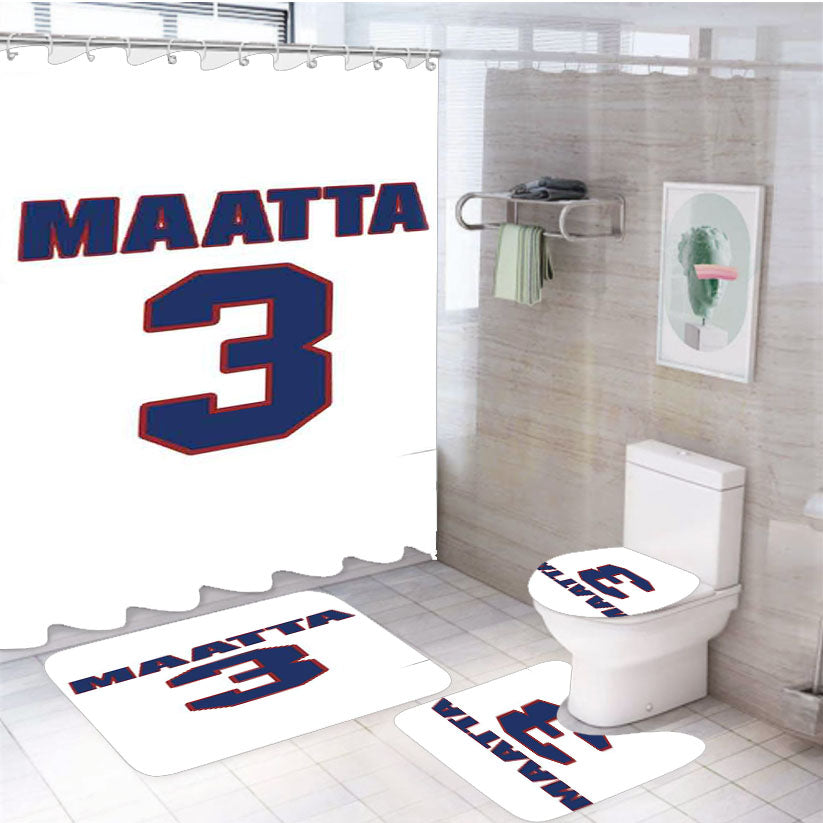 Olli Maatta National Hockey 4Pcs Bathroom Set Shower Curtain