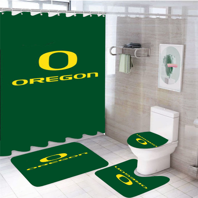 Oregon Ducks 4Pcs Bathroom Set Shower Curtain