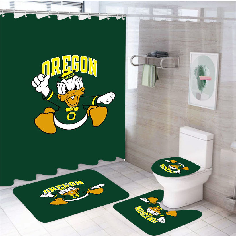 Oregon Ducks 3 4Pcs Bathroom Set Shower Curtain