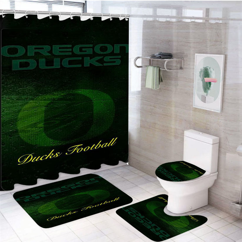 Oregon Ducks Football 4Pcs Bathroom Set Shower Curtain