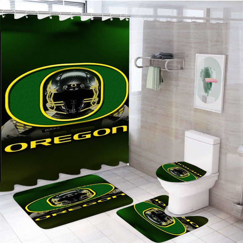 Oregon Ducks Green 4Pcs Bathroom Set Shower Curtain