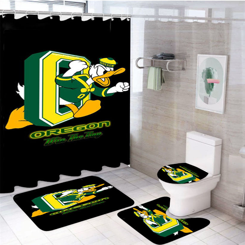 Oregon Ducks Win The Day 4Pcs Bathroom Set Shower Curtain