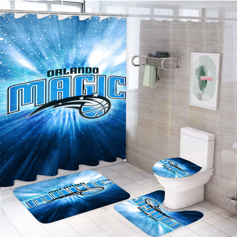 Orlando Magic 4Pcs Bathroom Set Shower Curtain