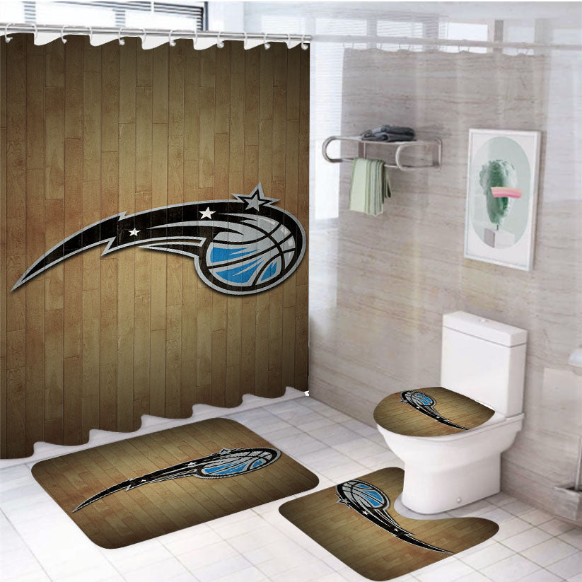Orlando Magic Logo 2 4Pcs Bathroom Set Shower Curtain