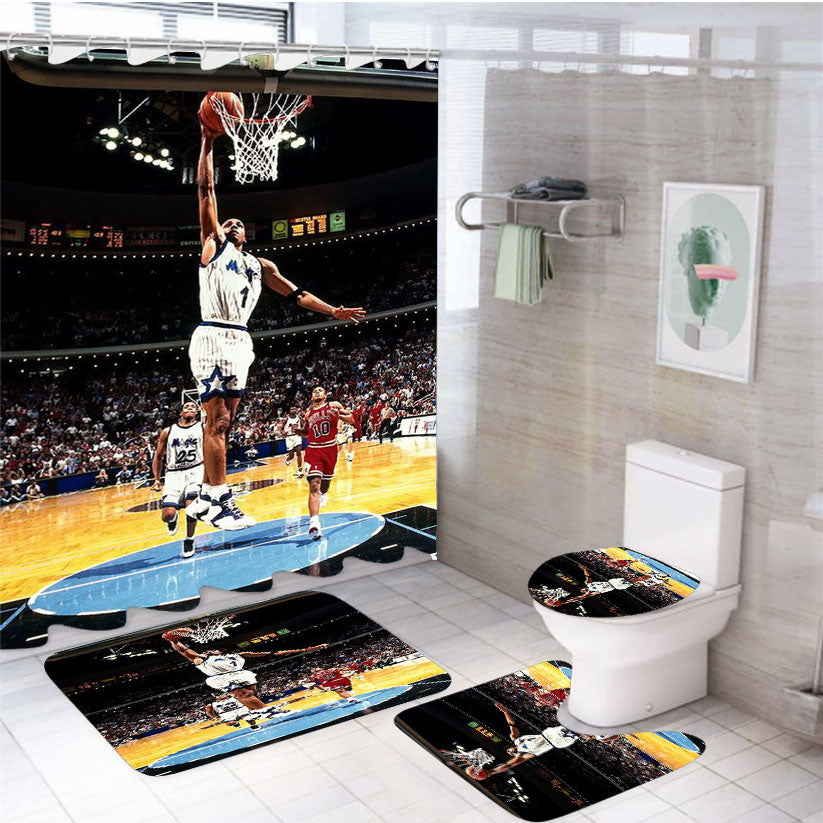 Orlando Magics Vince Charter 4Pcs Bathroom Set Shower Curtain