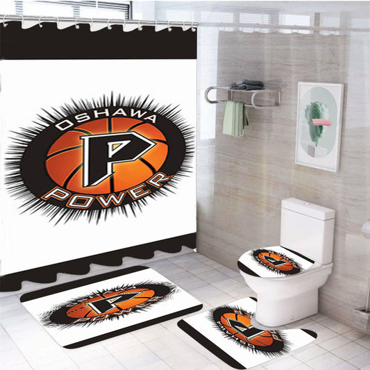 Oshawa Power Basket Ball 4Pcs Bathroom Set Shower Curtain