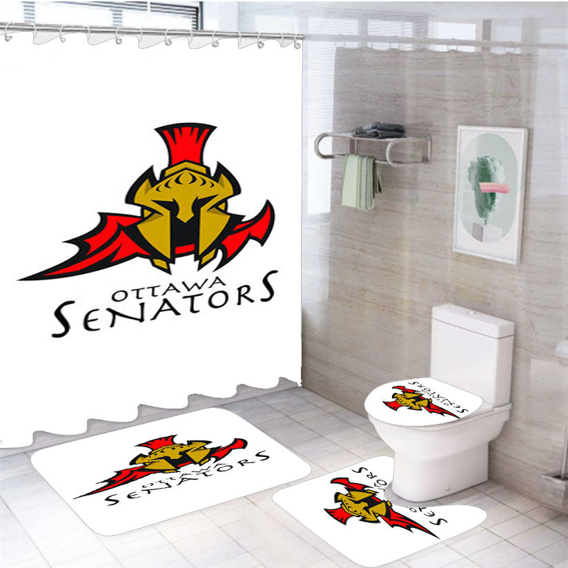 Ottawa Predators Icon Logo 4Pcs Bathroom Set Shower Curtain