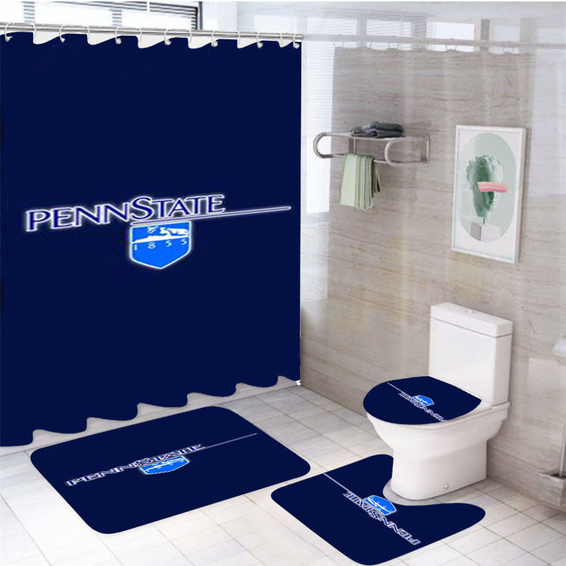 Penn State 1855 4Pcs Bathroom Set Shower Curtain
