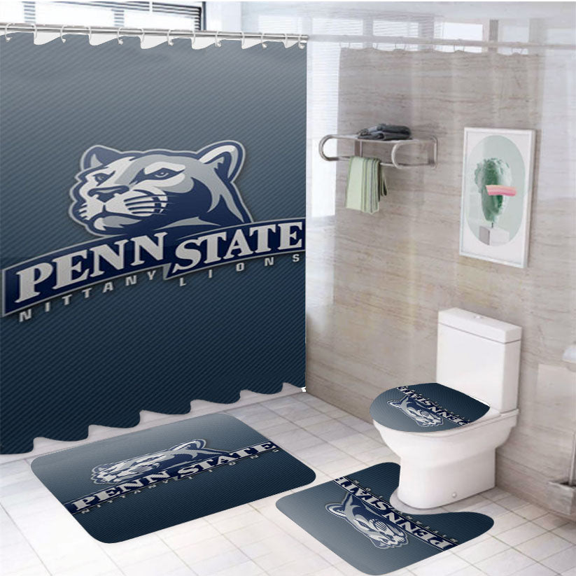 Penn State Nittany Symbol 4Pcs Bathroom Set Shower Curtain