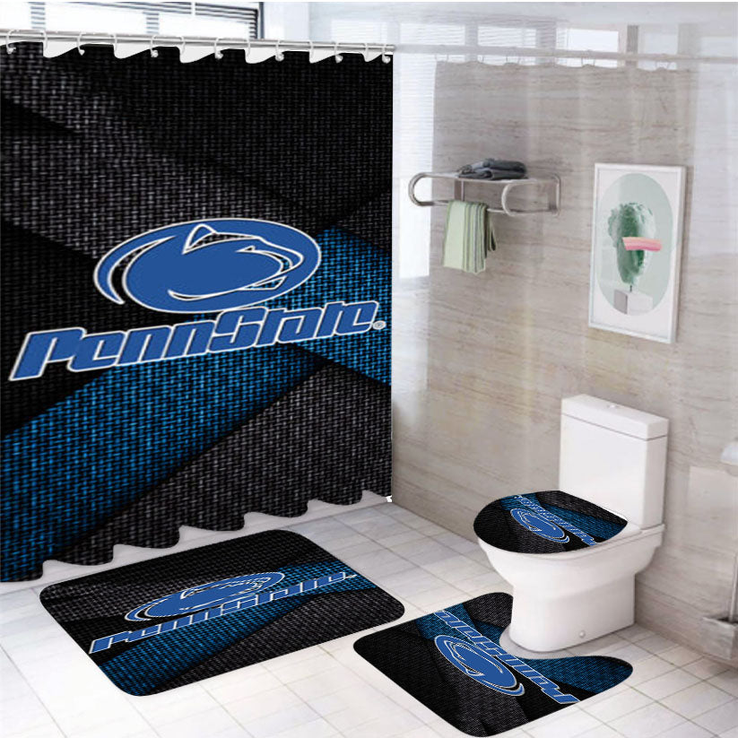 Penn State Symbol 4Pcs Bathroom Set Shower Curtain