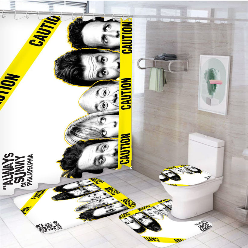 Philadelphia Movie Series 4Pcs Bathroom Set Shower Curtain
