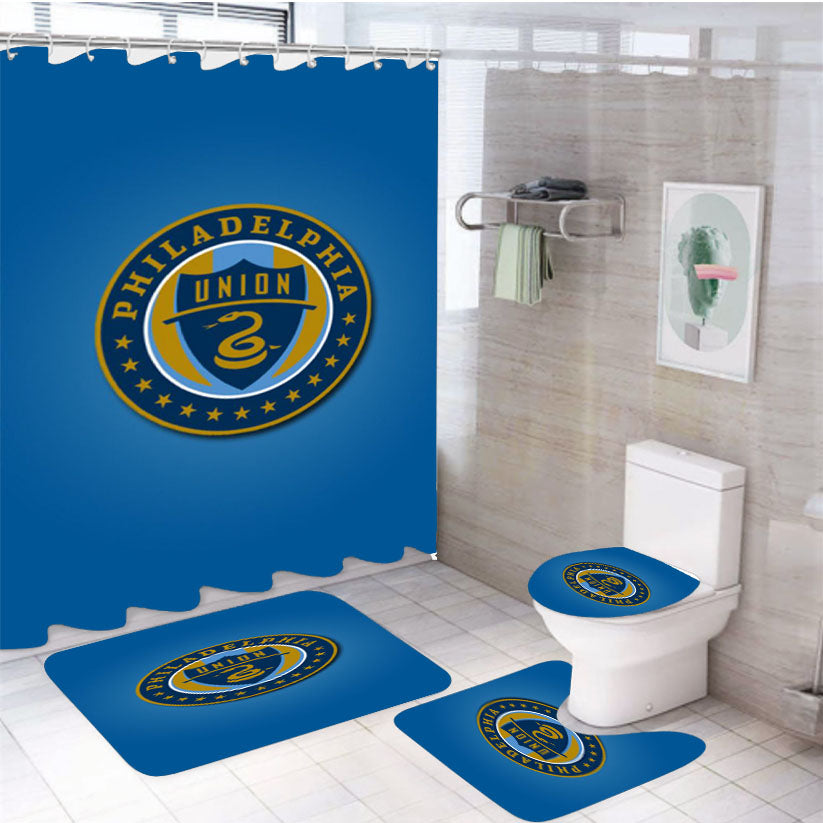Philadelphia Union 4Pcs Bathroom Set Shower Curtain