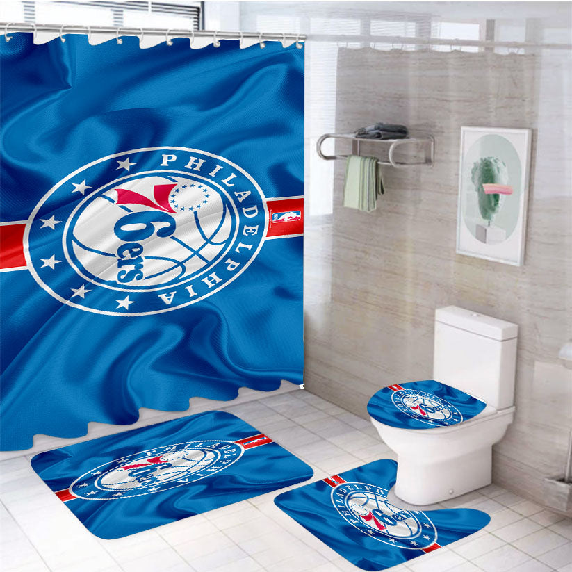 Philandelphia 76Ers 4Pcs Bathroom Set Shower Curtain