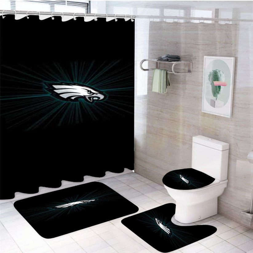 Philly Eagles Little Logo 4Pcs Bathroom Set Shower Curtain