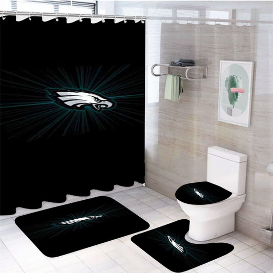Philly Eagles Little Logo 4Pcs Bathroom Set Shower Curtain