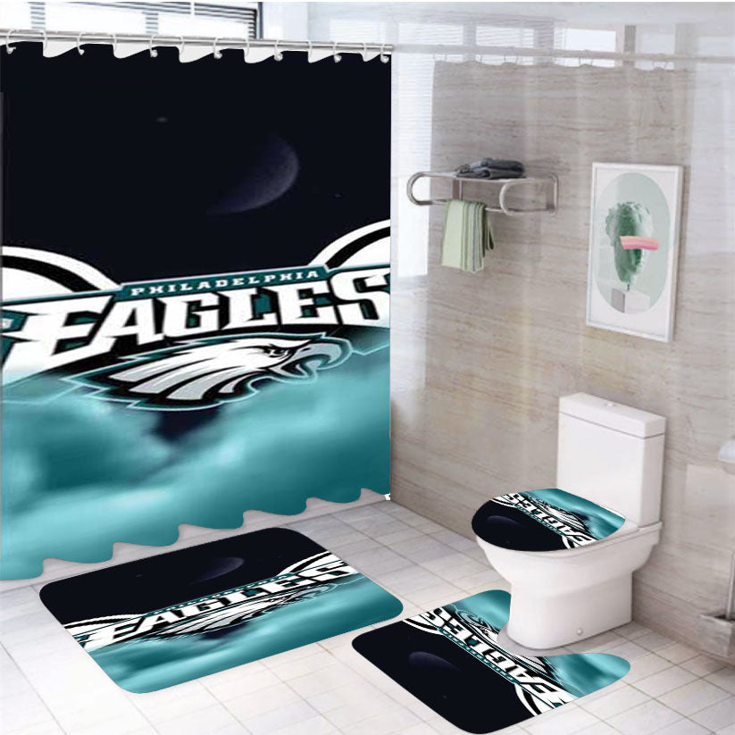 Philly Eagles Logo Clouds 4Pcs Bathroom Set Shower Curtain