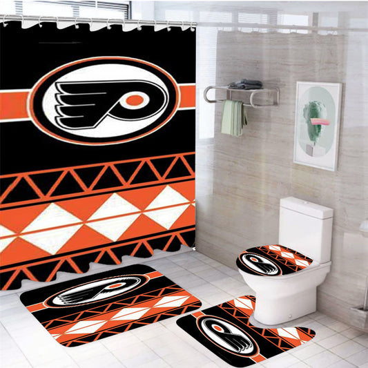 Philly Flyers Aztec 4Pcs Bathroom Set Shower Curtain