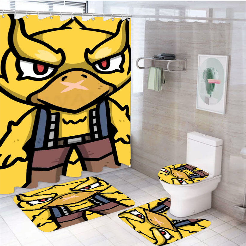Phoenix Crow Brawl Stars 4Pcs Bathroom Set Shower Curtain