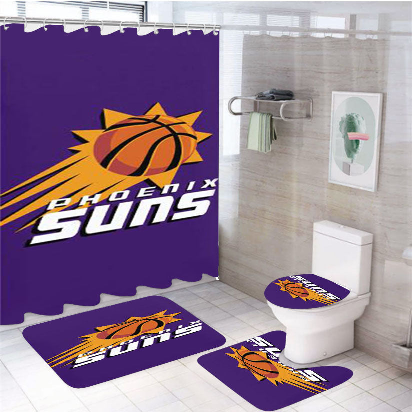 Phoenix Sun 4Pcs Bathroom Set Shower Curtain