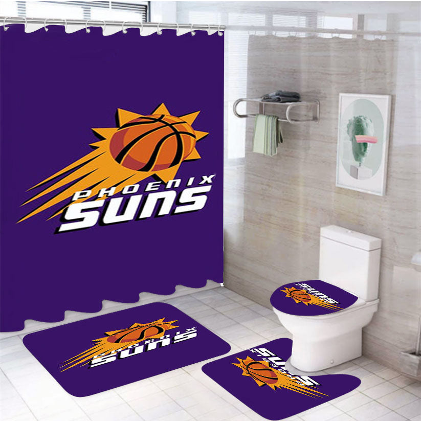 Phoenix Suns 4Pcs Bathroom Set Shower Curtain