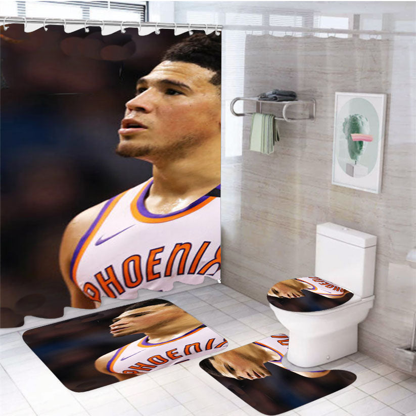 Phoenix Suns Devin Booker 4Pcs Bathroom Set Shower Curtain
