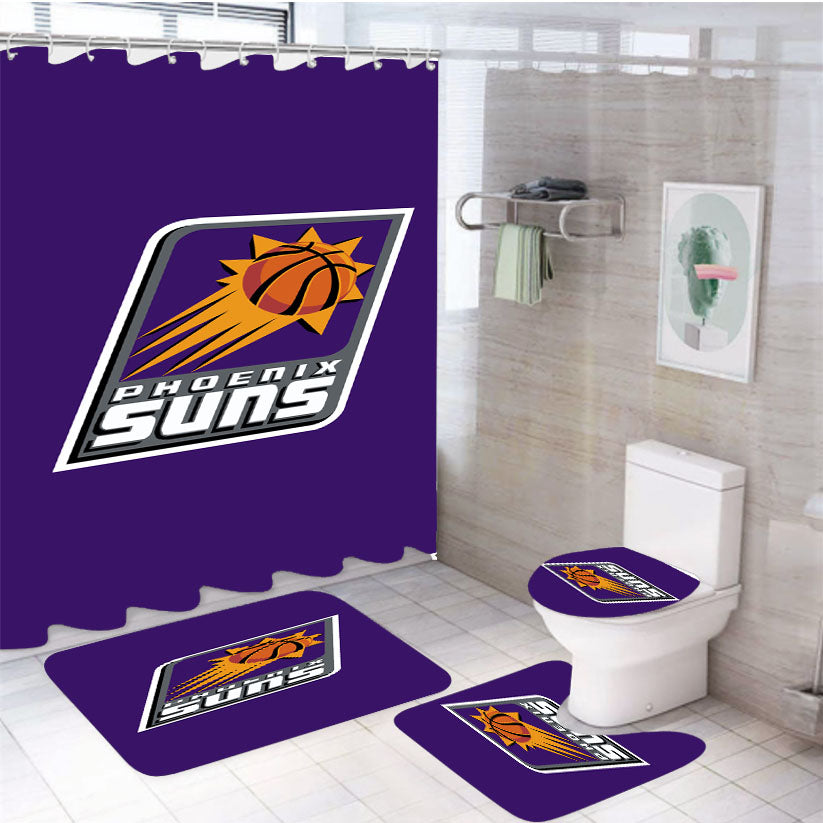Phoenix Suns Symbol 4Pcs Bathroom Set Shower Curtain