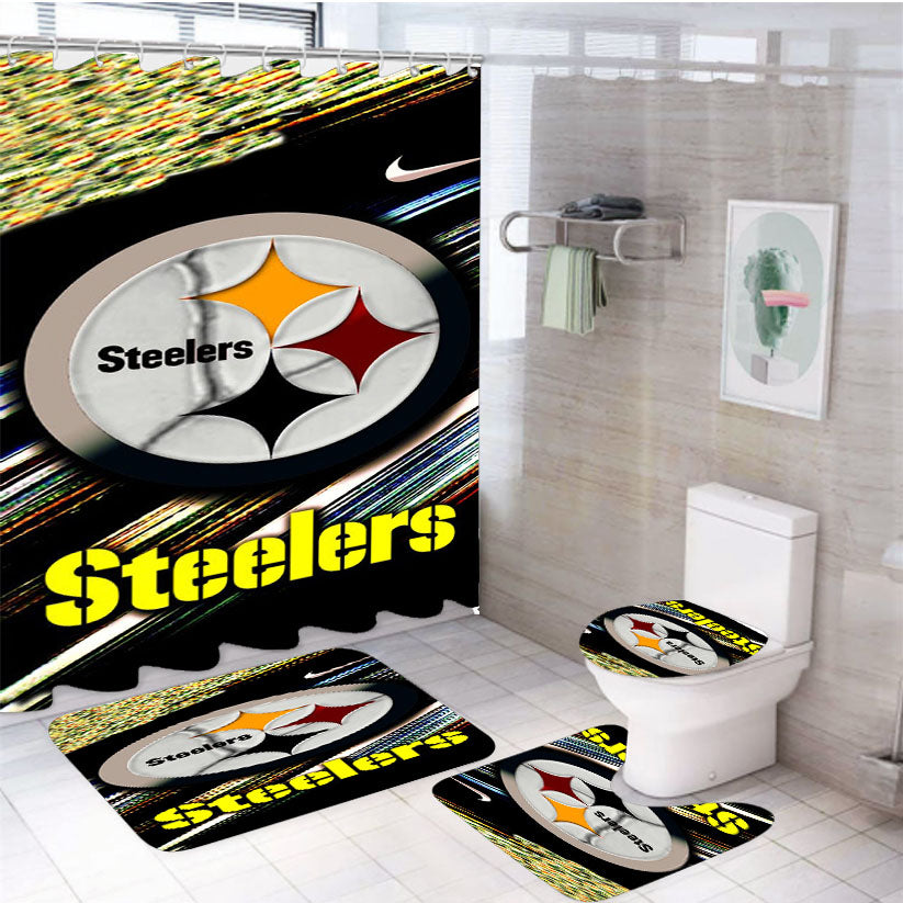 Pittsburgh Steelers Nfl 9999 4Pcs Bathroom Set Shower Curtain