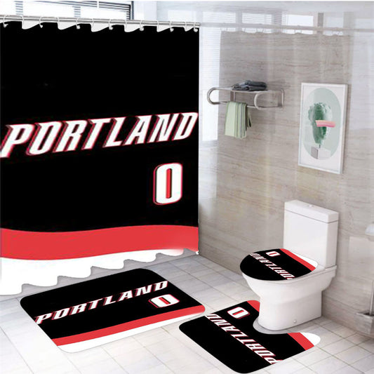 Portland Jersey 4Pcs Bathroom Set Shower Curtain