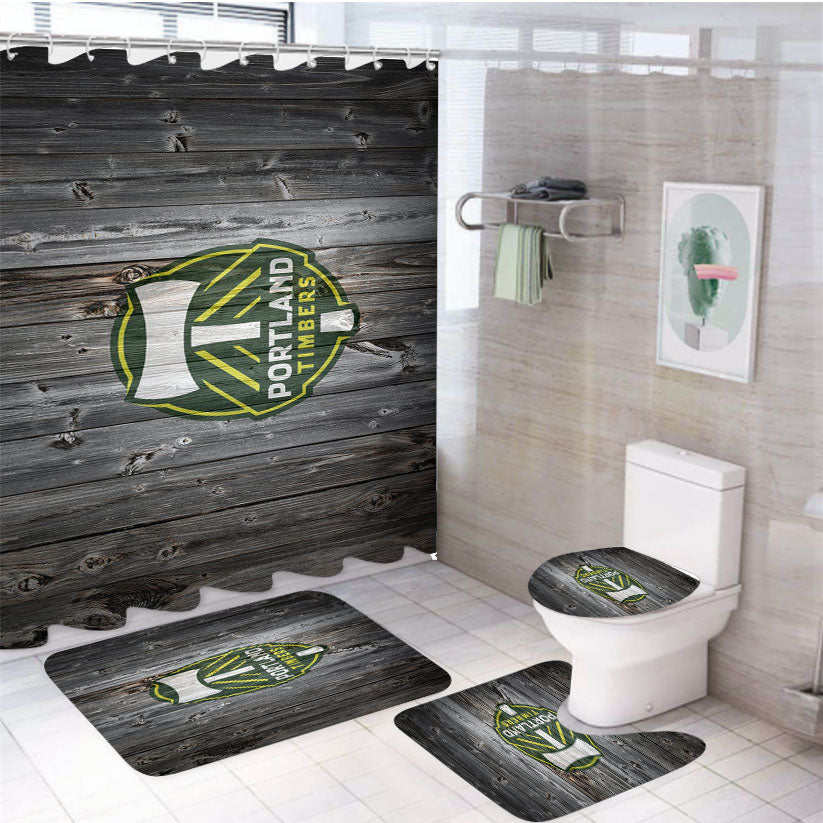 Portland Timbers 4Pcs Bathroom Set Shower Curtain