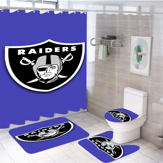 Raiders Basket Ball 4Pcs Bathroom Set Shower Curtain