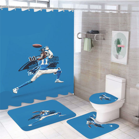 Robby Anderson Carolina Panthers 4Pcs Bathroom Set Shower Curtain