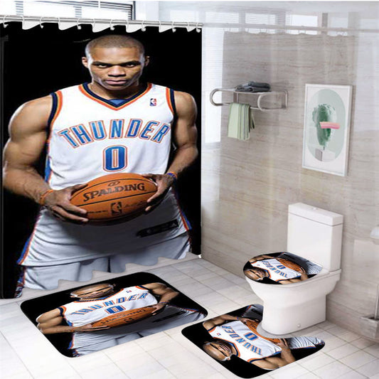 Russell Westbrook 4Pcs Bathroom Set Shower Curtain