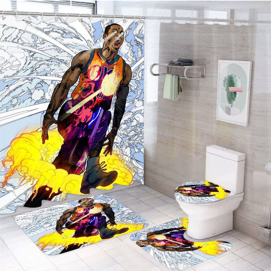 Russell Westbrook Art 4Pcs Bathroom Set Shower Curtain