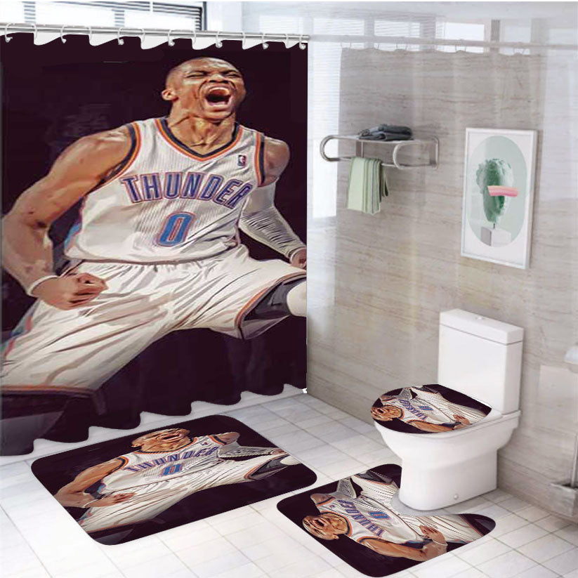 Russell Westbrook Scream 4Pcs Bathroom Set Shower Curtain