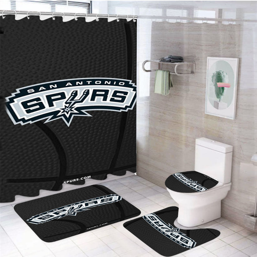 San Antonio Spurs Art 4Pcs Bathroom Set Shower Curtain