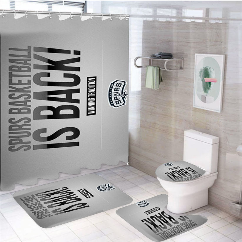 San Antonio Spurs Is Back 4Pcs Bathroom Set Shower Curtain