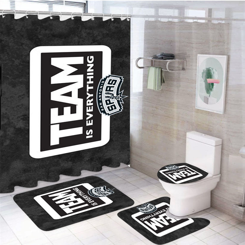 San Antonio Spurs Team Is Everything 4Pcs Bathroom Set Shower Curtain