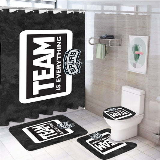 San Antonio Spurs Team Is Everything 4Pcs Bathroom Set Shower Curtain