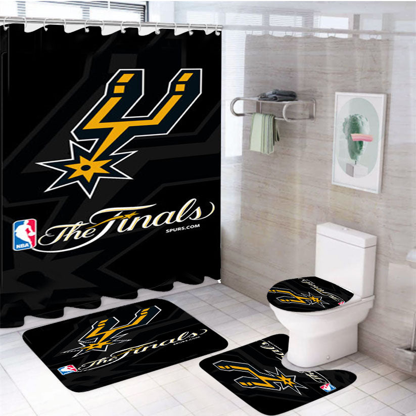 San Antonio Spurs The Finals 4Pcs Bathroom Set Shower Curtain