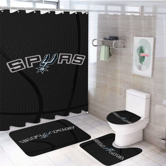San Antonio Spurs Wallpaper 4Pcs Bathroom Set Shower Curtain