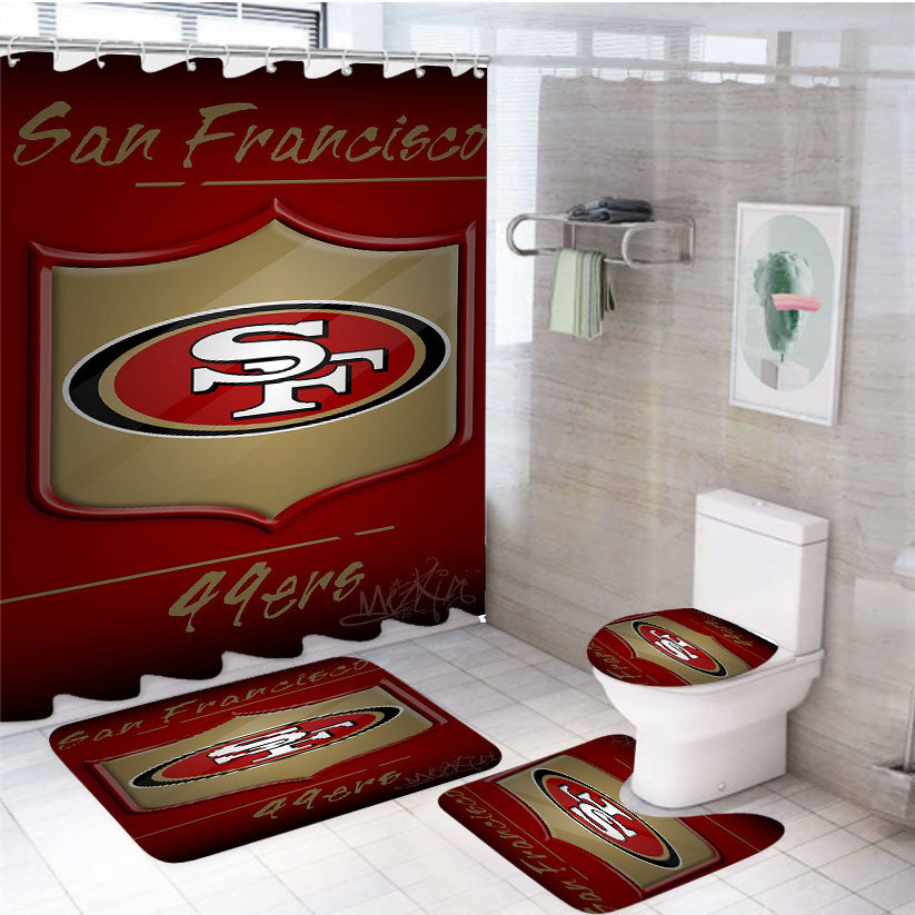 San Fran 49Ers, California 4Pcs Bathroom Set Shower Curtain