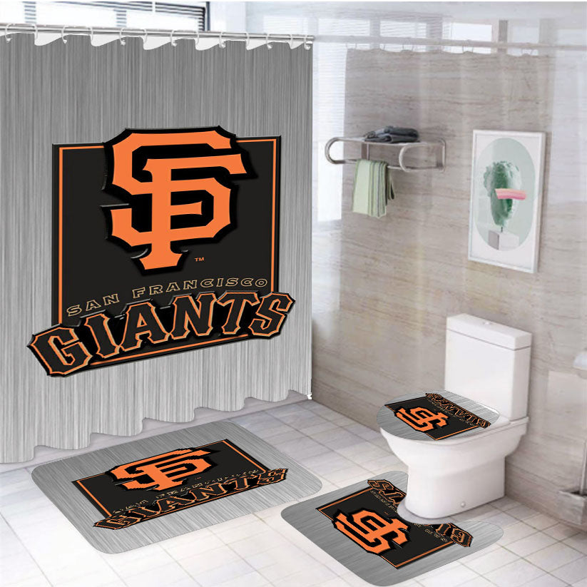 San Francisco Giants 03 4Pcs Bathroom Set Shower Curtain