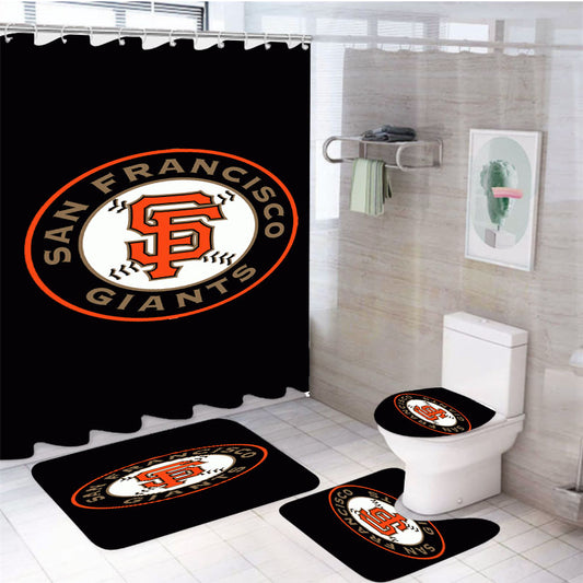 San Francisco Giants Alternate Logo 4Pcs Bathroom Set Shower Curtain