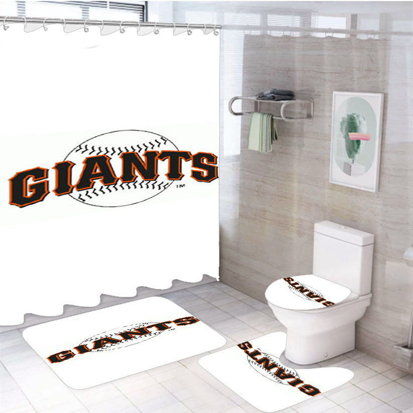 San Francisco Giants Ball 4Pcs Bathroom Set Shower Curtain